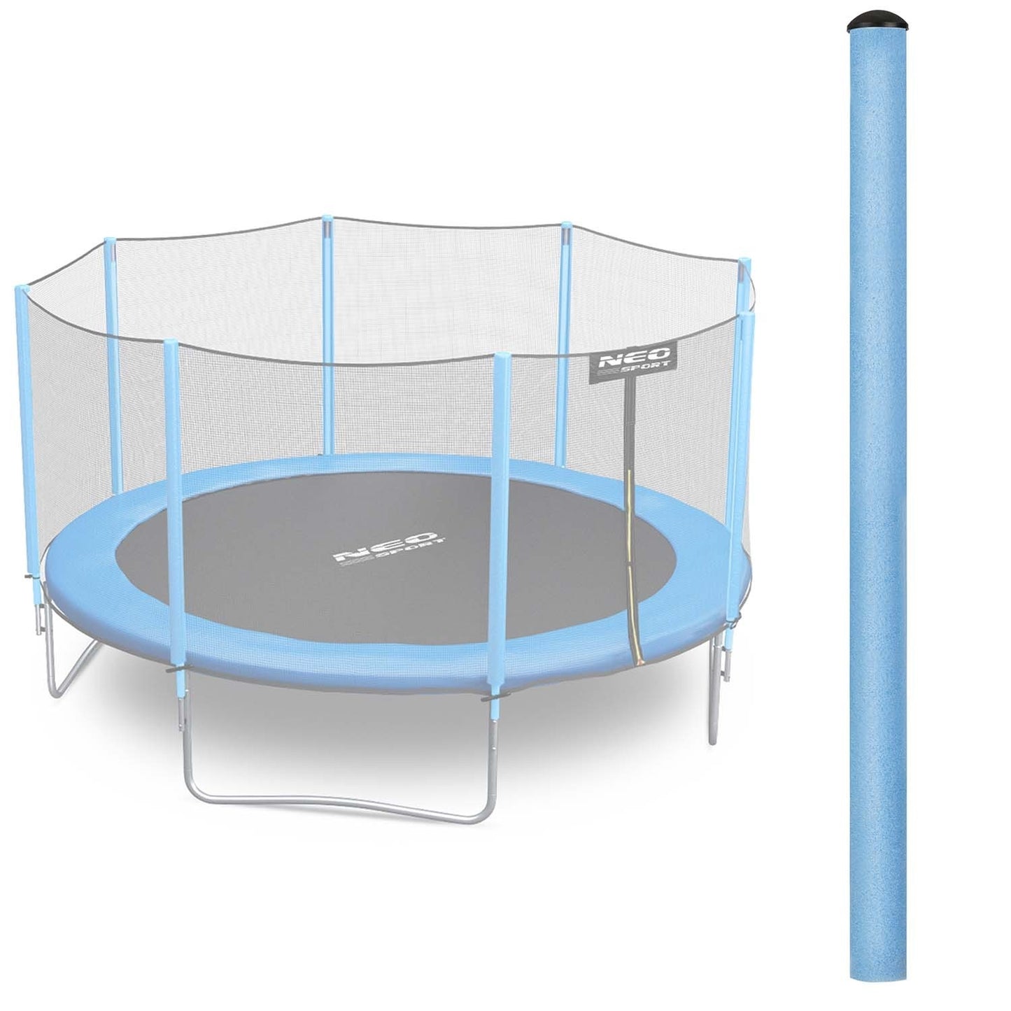 Trampoline top post with outer net 8-15 ft blue Neo-Sport