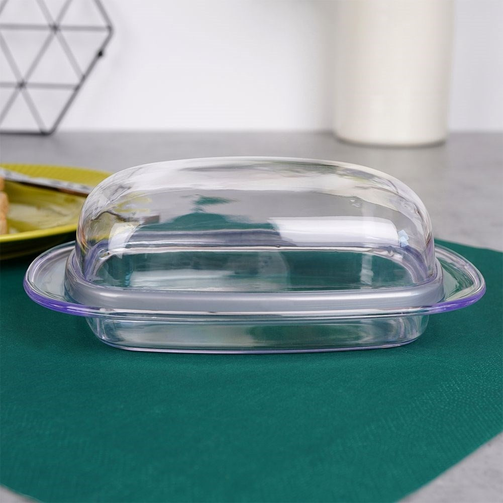 Transparent Butter Container in Plastic for Storage and Serving