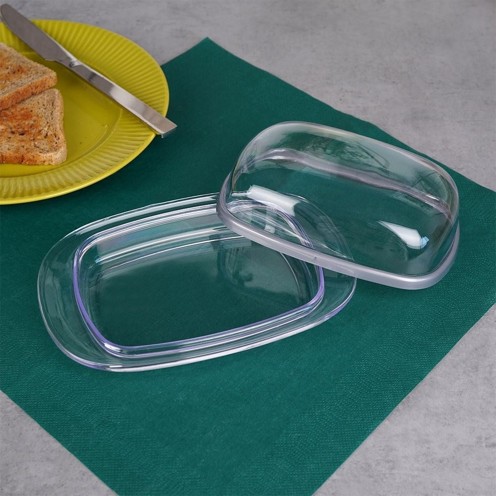 Transparent Butter Container in Plastic for Storage and Serving