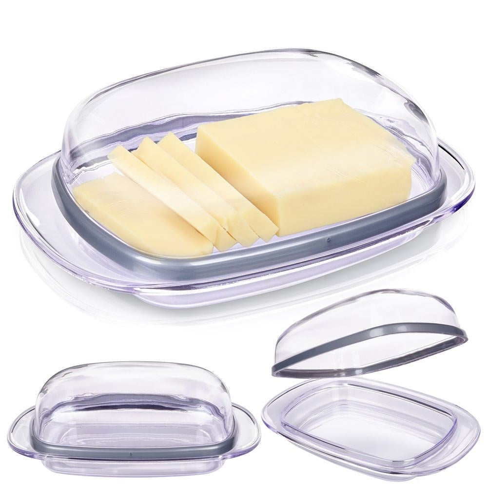 Transparent Butter Container in Plastic for Storage and Serving