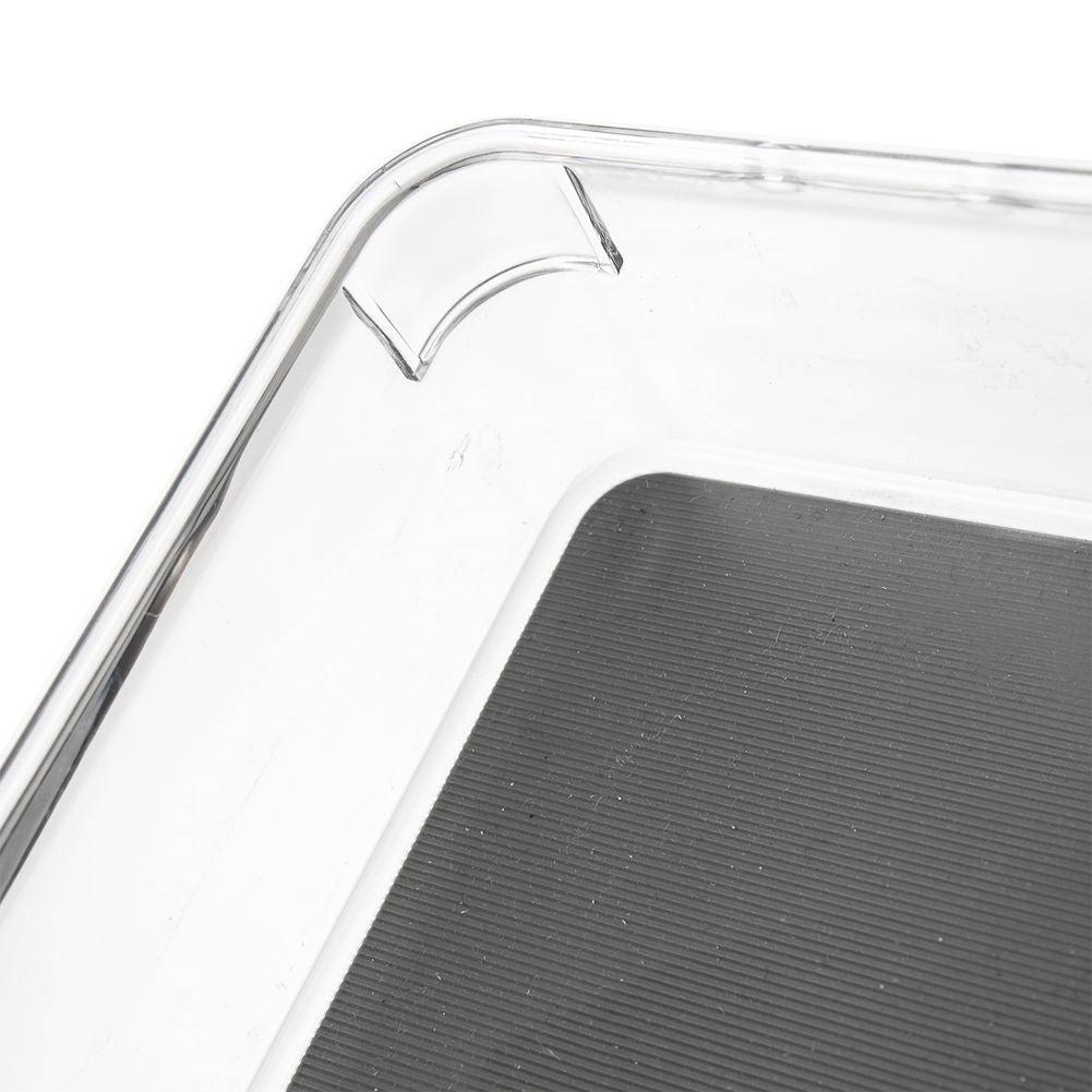 Transparent Storage Box with Non-Slip Feet and Rubber Mat