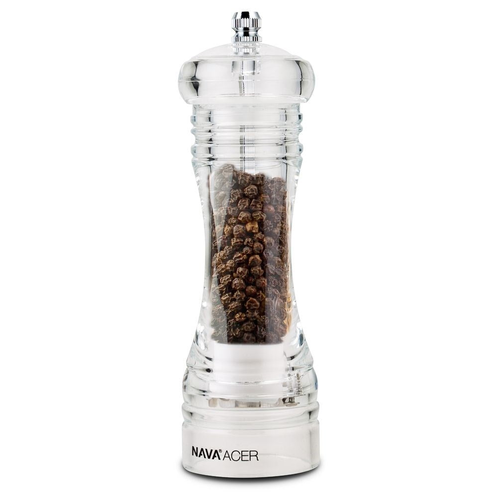 Transparent acrylic grinder with adjustable ceramic grinder