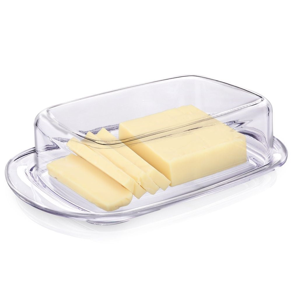 Transparent butter box for fresh storage and serving