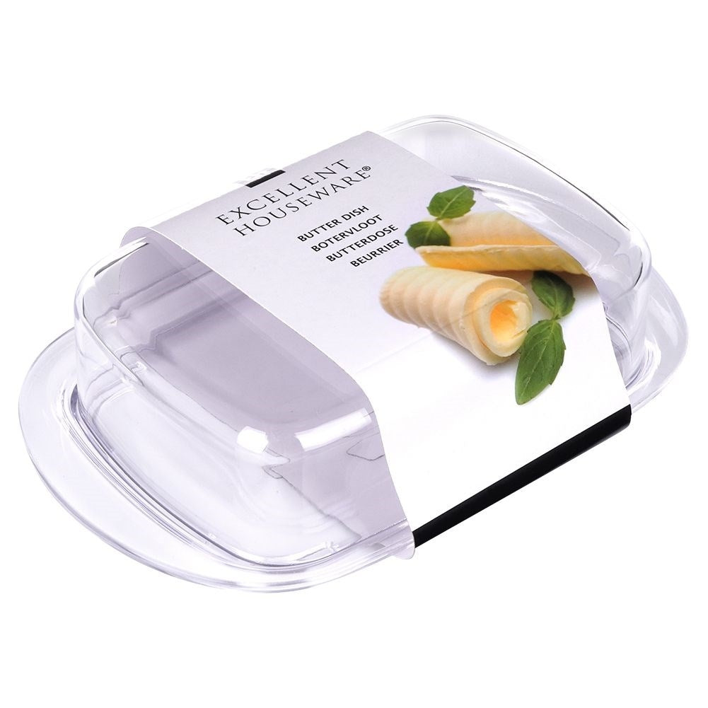 Transparent butter box for fresh storage and serving