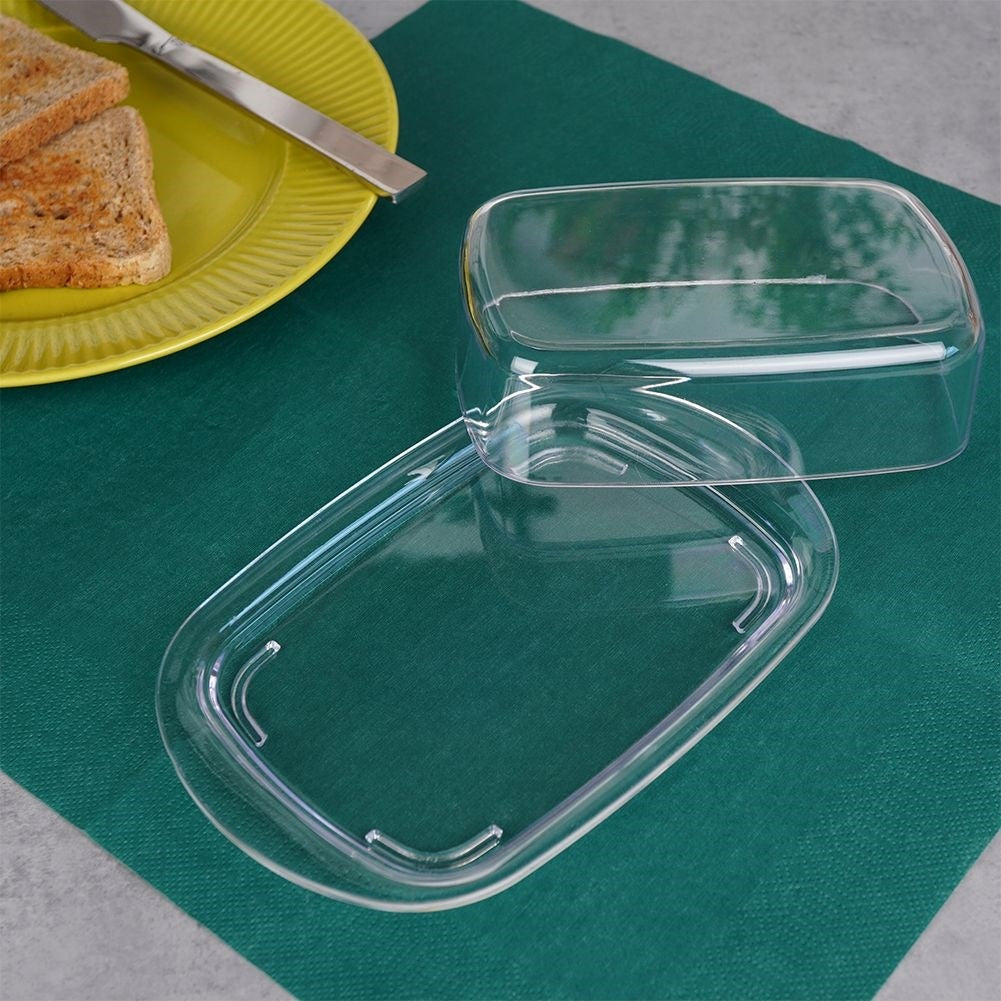Transparent butter box for fresh storage and serving