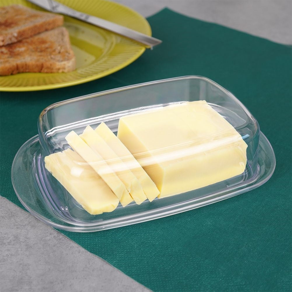 Transparent butter box for fresh storage and serving