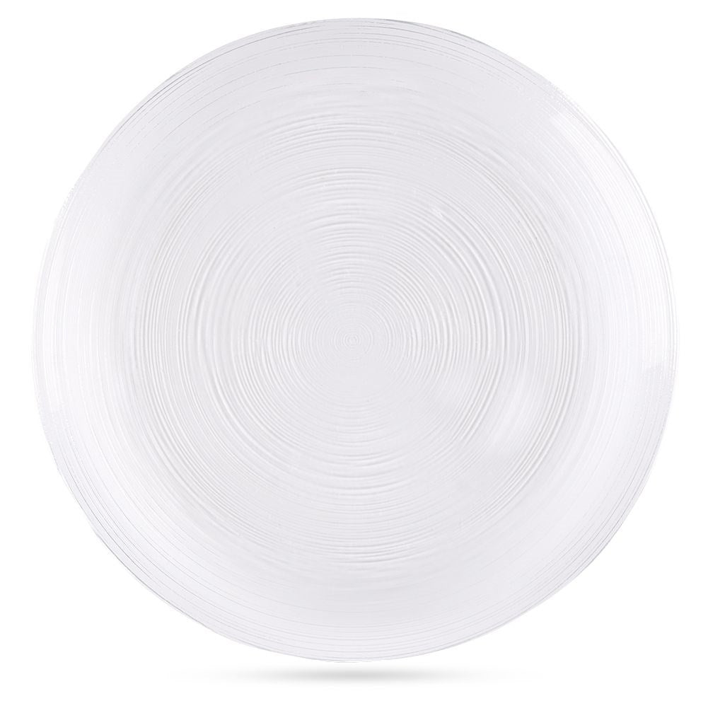 Transparent glass dessert plate, dishwasher safe, for all occasions