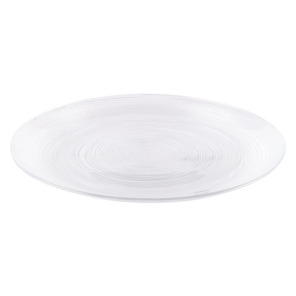 Transparent glass dessert plate, dishwasher safe, for all occasions