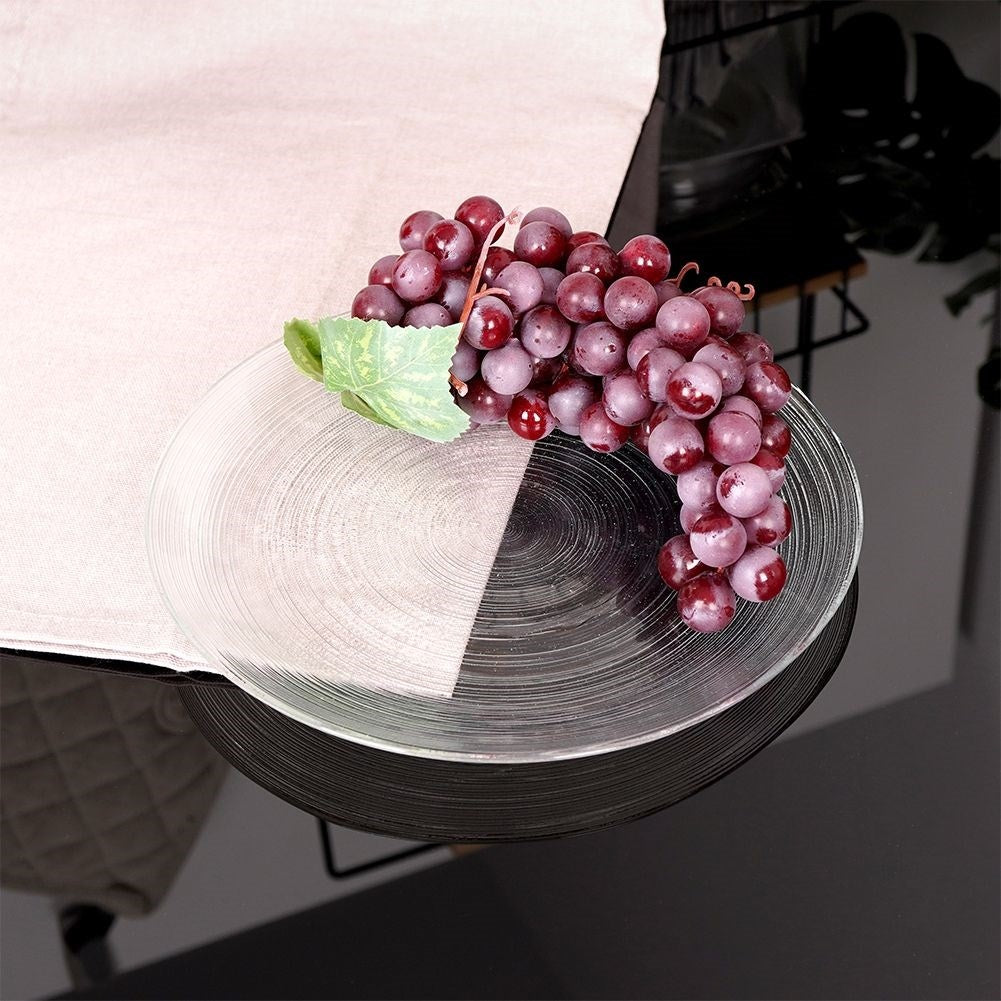 Transparent glass dessert plate, dishwasher safe, for all occasions
