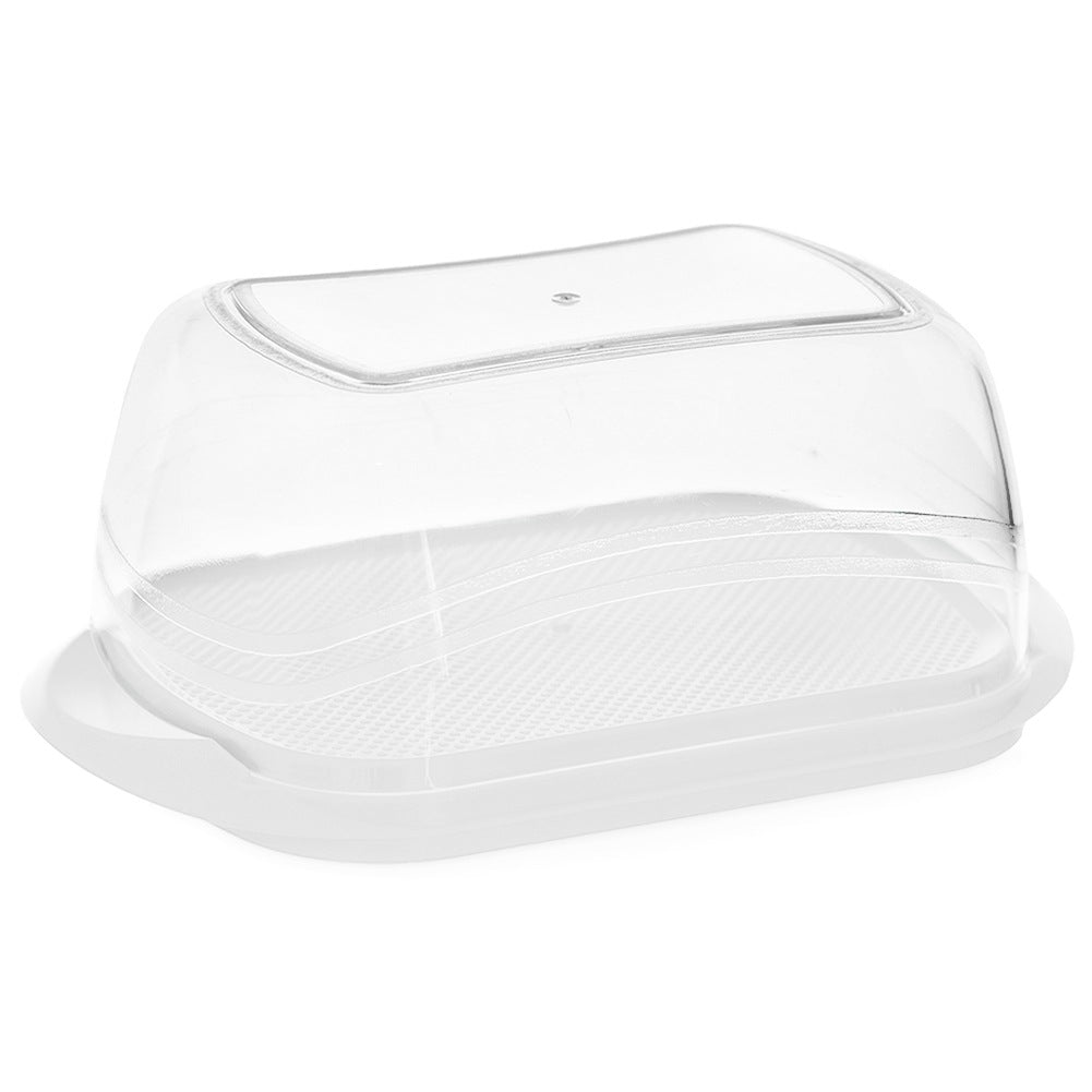 Transparent plastic butter dish