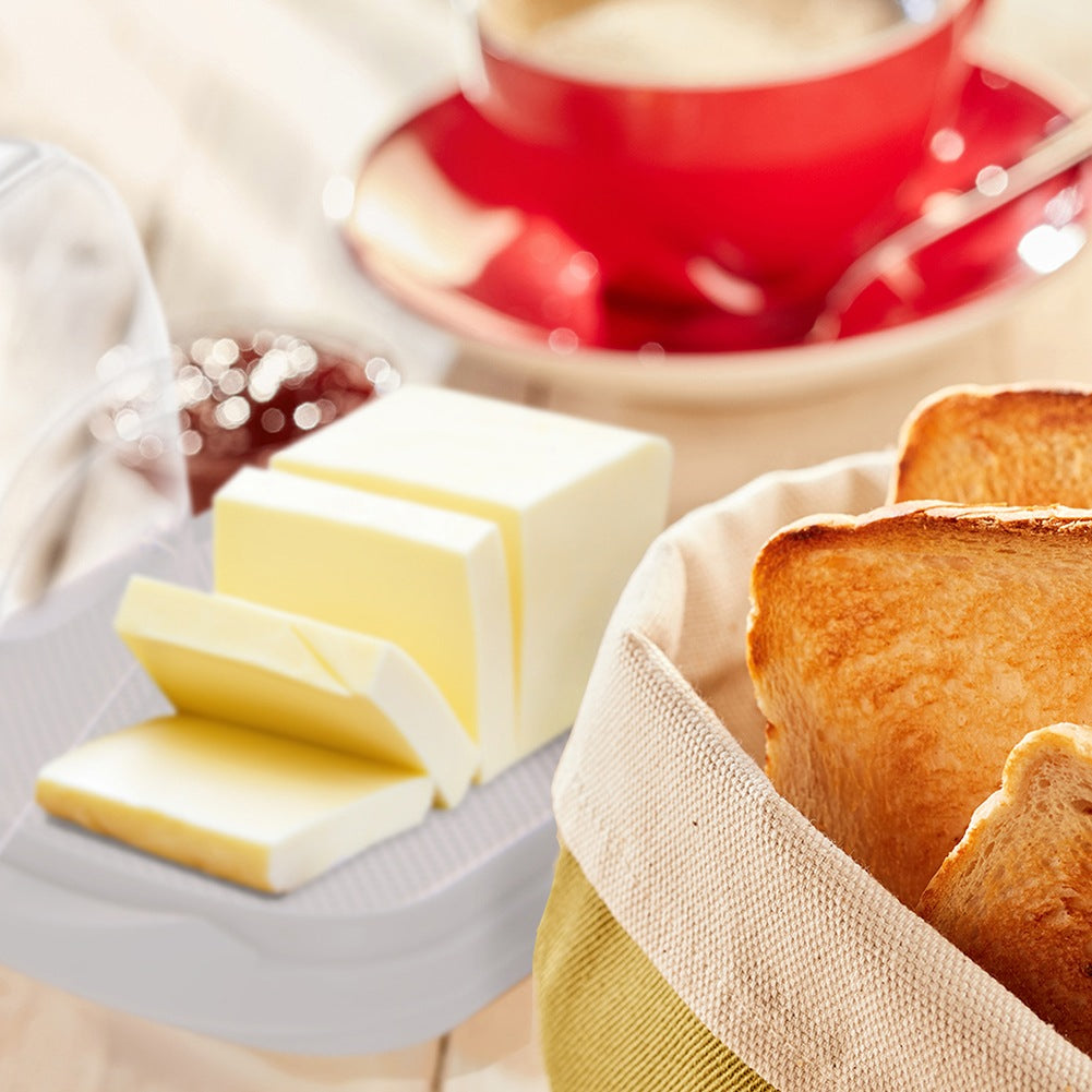 Transparent plastic butter dish
