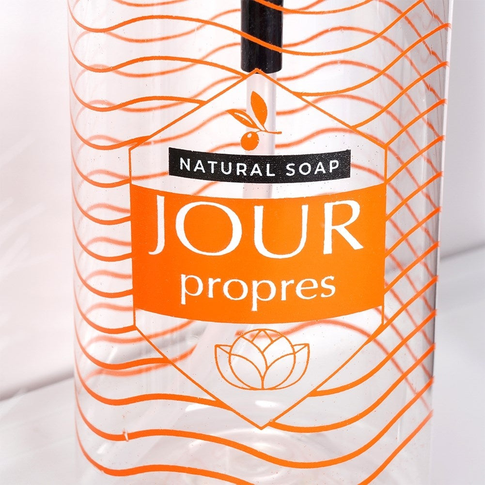 Transparent soap dispenser 500 ml for kitchen and bathroom