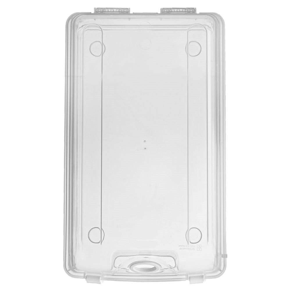 Transparent storage box with lid and ventilation hole