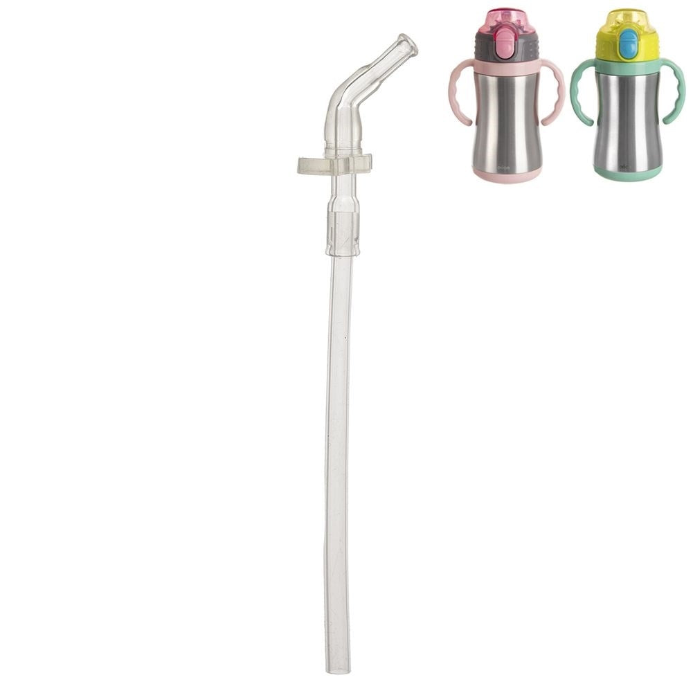 Transparent straw for thermoses, 18 cm, silicone