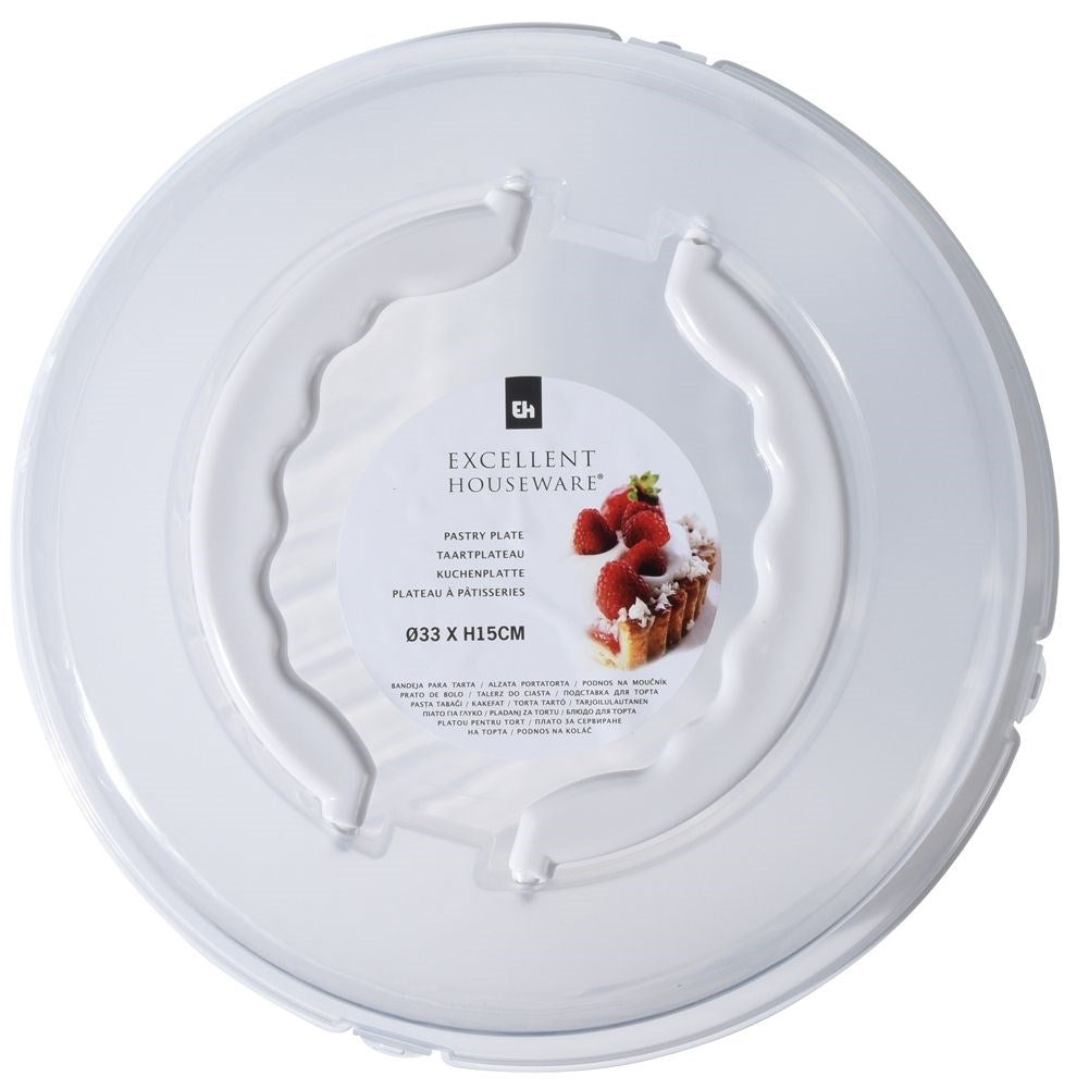 Transport container for cookies and cakes with lid and handle
