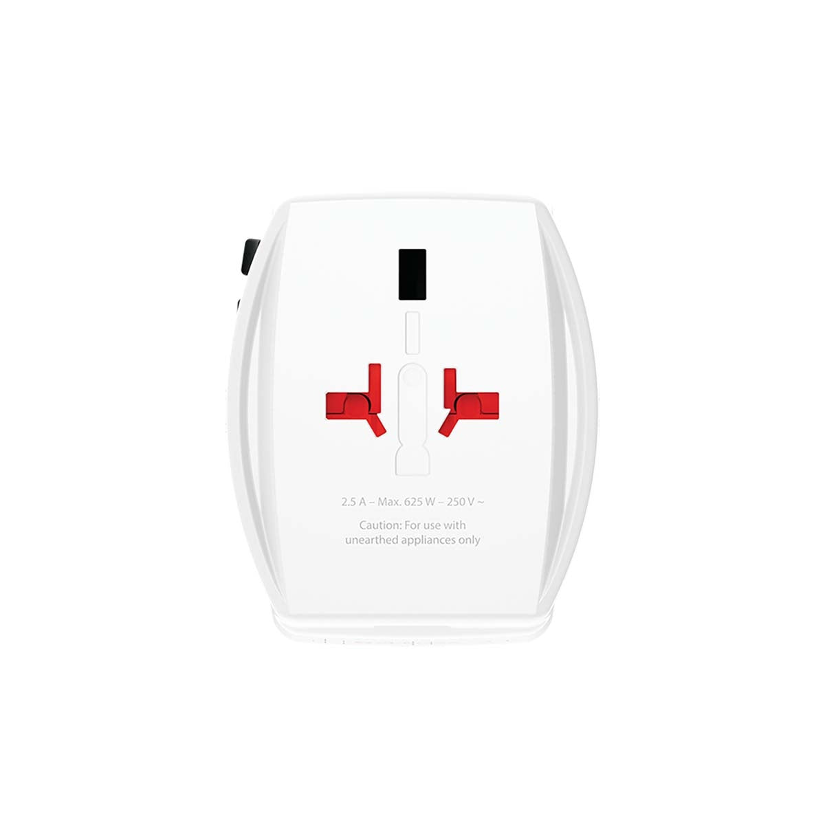 Travel Adapter 2-pole world travel adapter with integrated Dual USB Charger (1x USB C & 1 x USB) 45 Watt Power Delivery