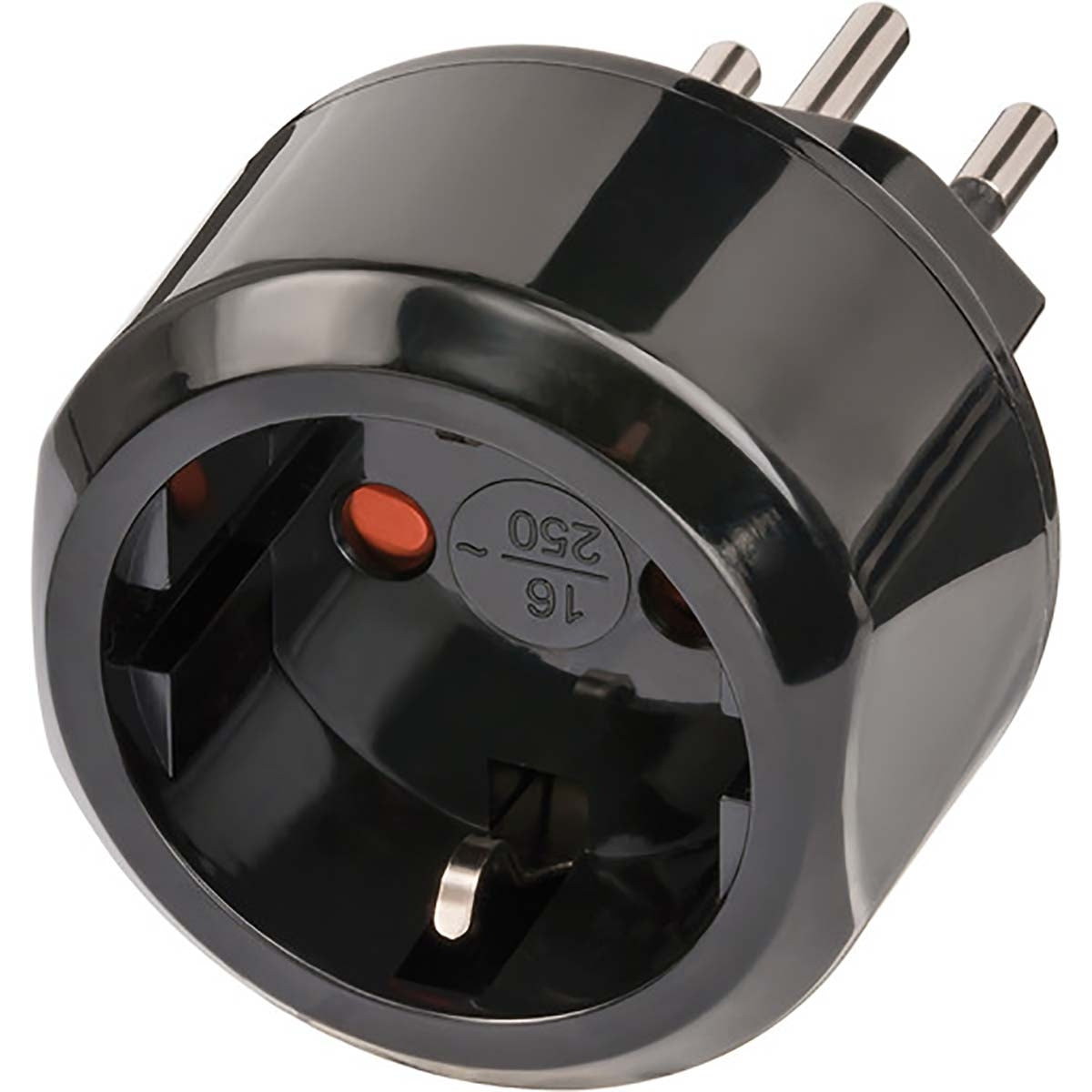 Travel Adapter Europe-to-Switzerland Grounded