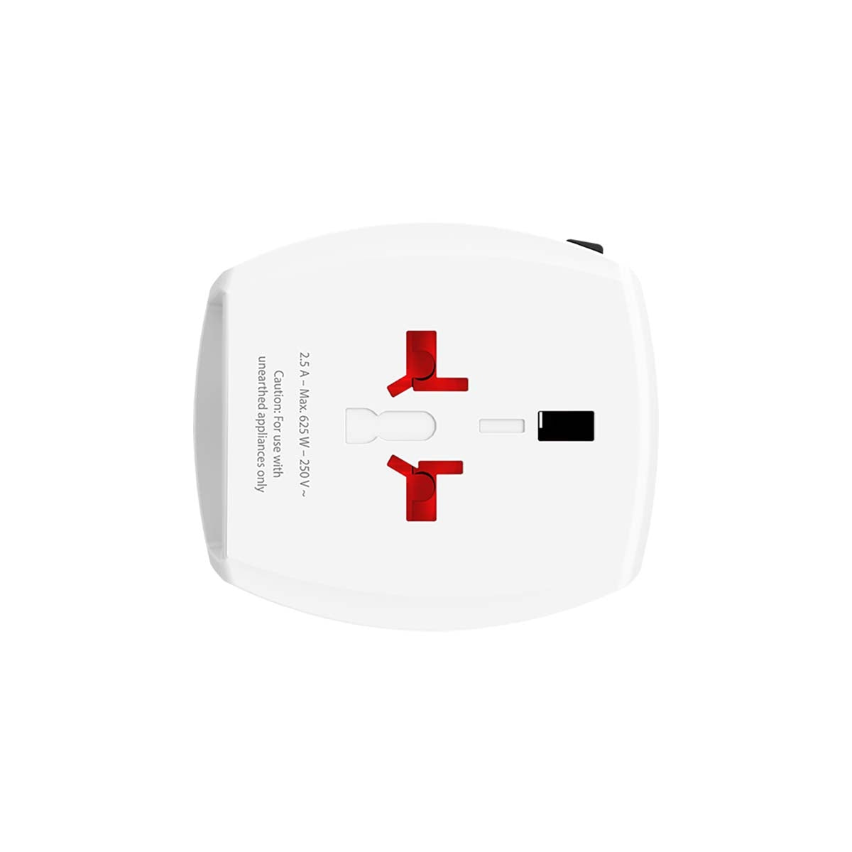 Travel Adapter Innovative 2-pole with integrated Dual USB Charger (1x USB C & 1 x USB)