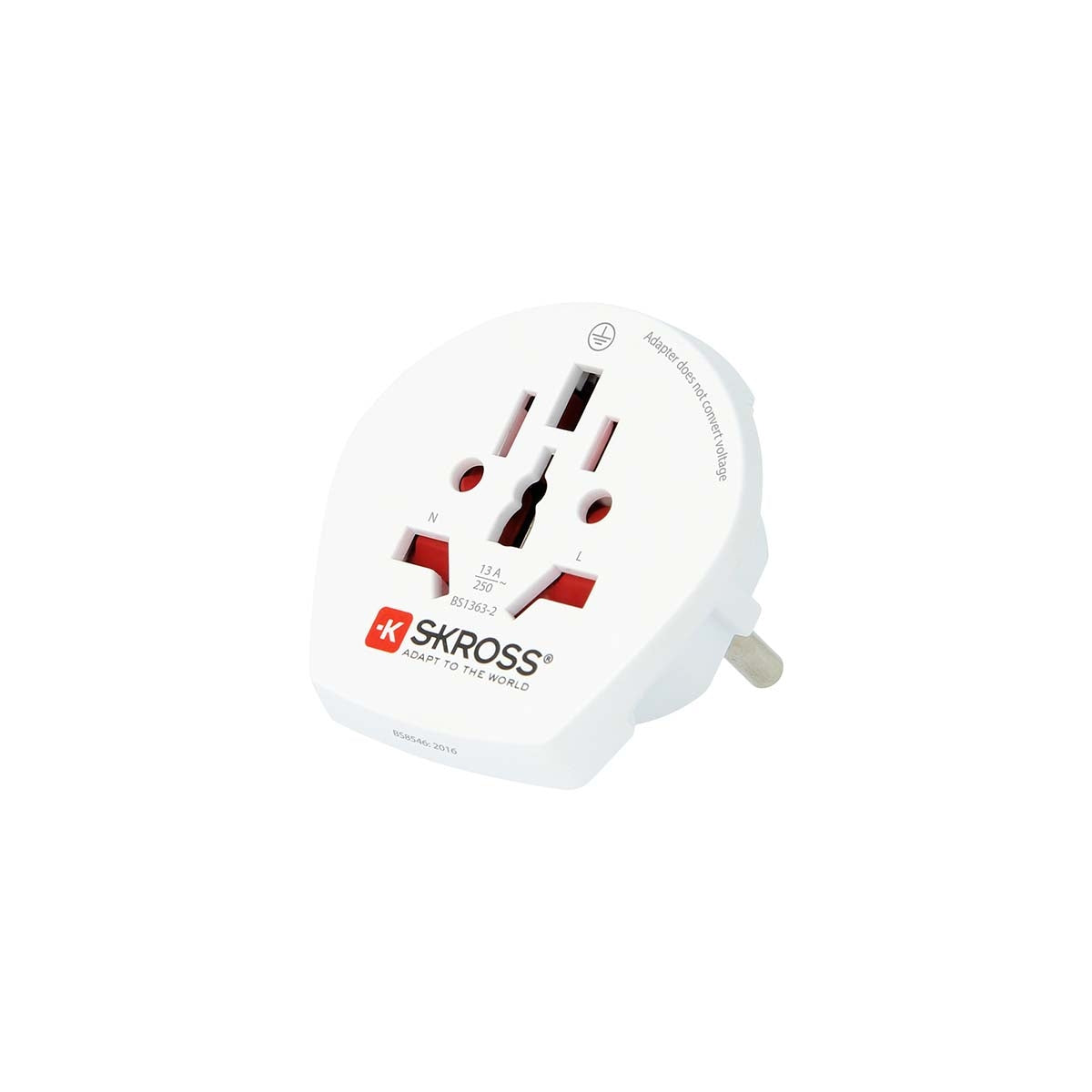 Travel Adapter World-to-Europe Grounded