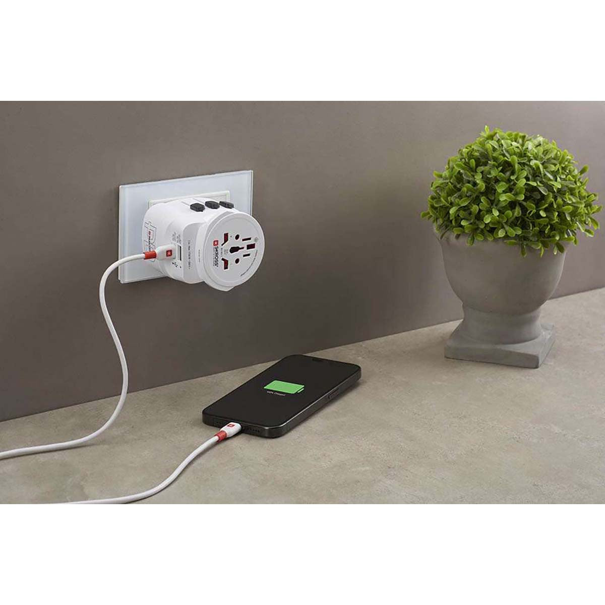 Travel Adapter with 45W USB-C Fast Charging