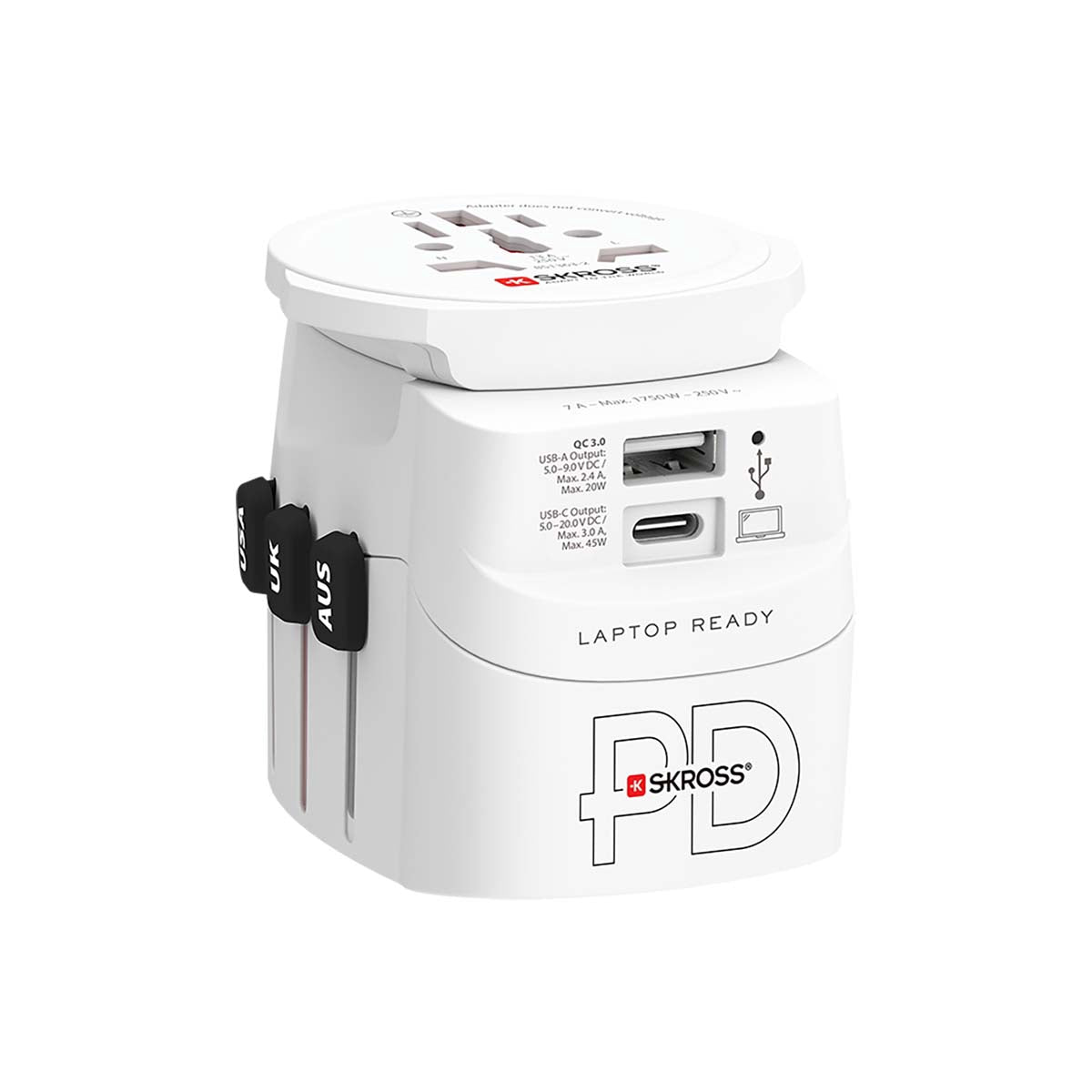 Travel Adapter with 45W USB-C Fast Charging