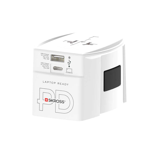 Travel Adapter with Dual USB Charger, 65W Power Delivery