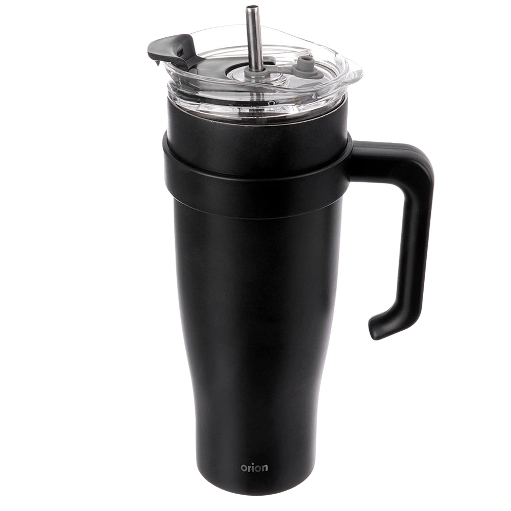 Travel Mug, 1.2L Steel Black with Handle