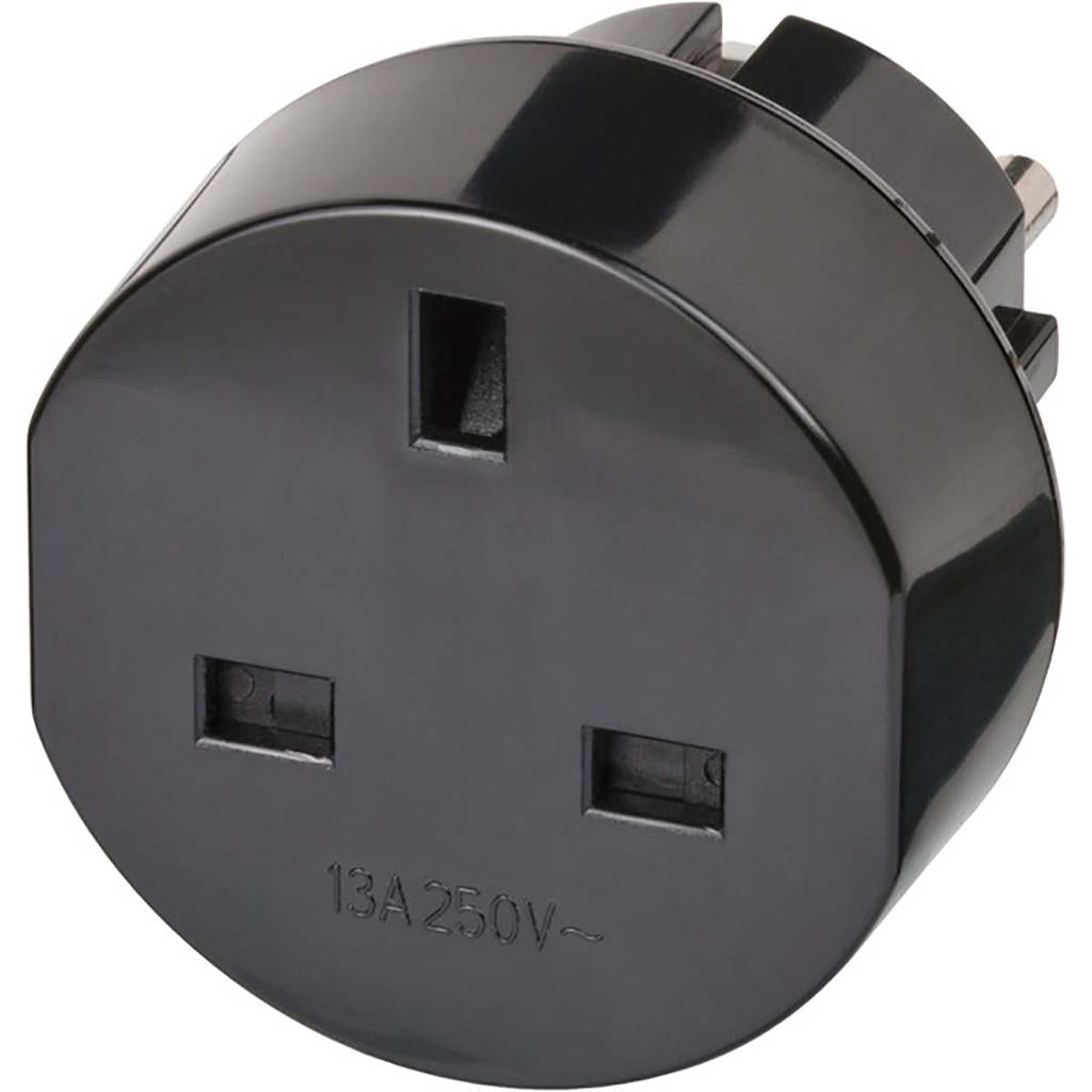 Travel adapter GB-to-Europe Earthed