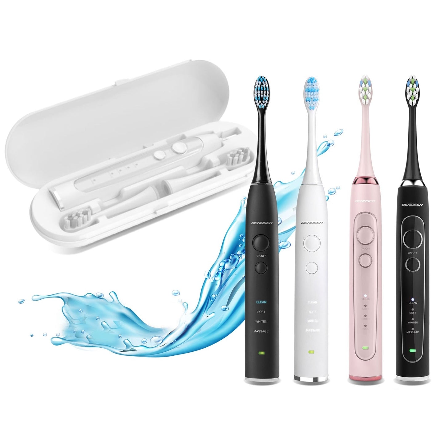 Travel bag for toothbrushes Berdsen Sonica B3 & B4, black
