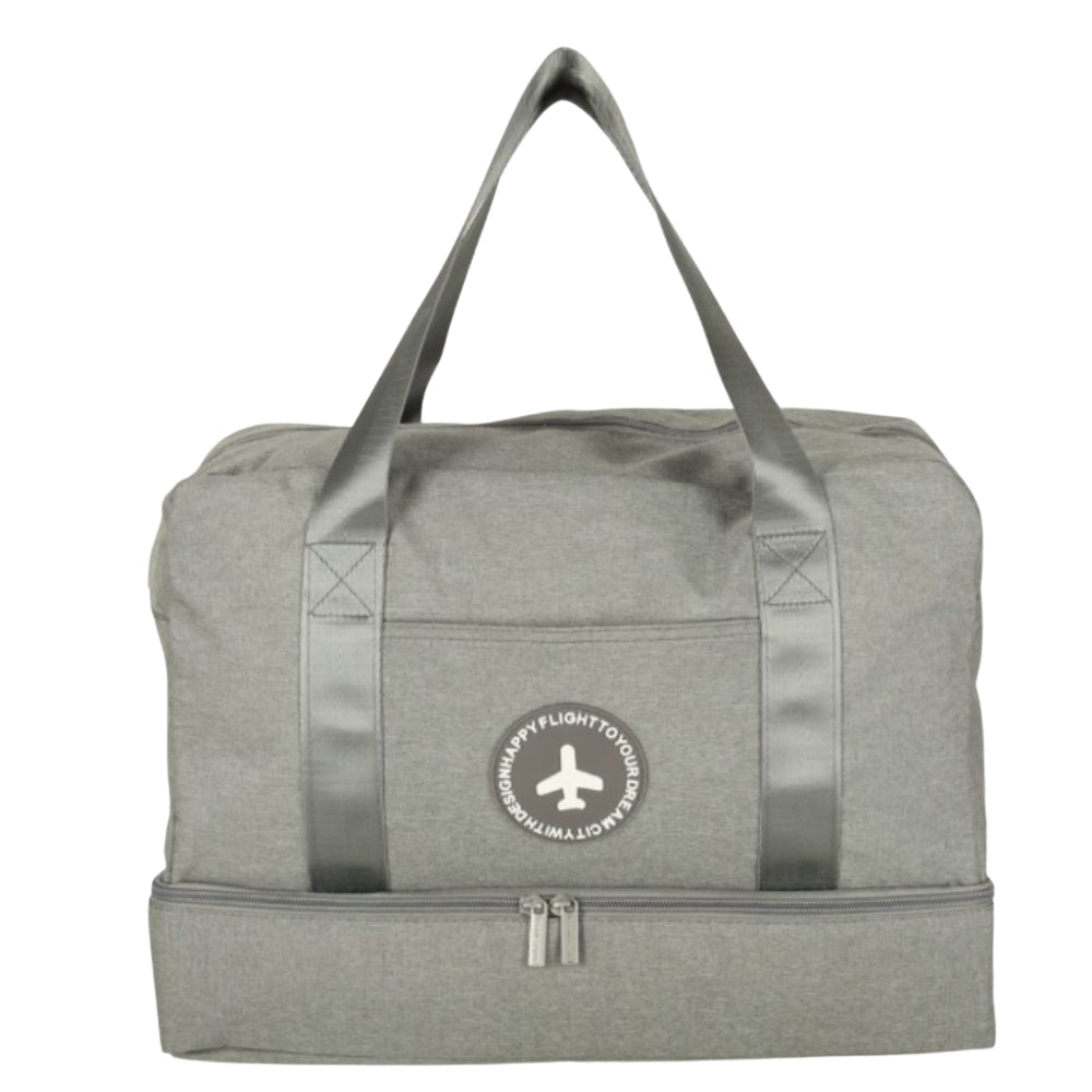 Travel bag hand luggage 39 x 18 x 30 cm grey