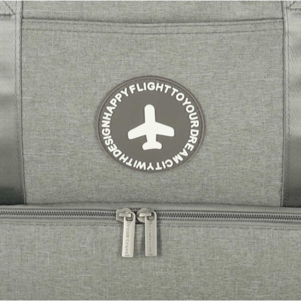 Travel bag hand luggage 39 x 18 x 30 cm grey