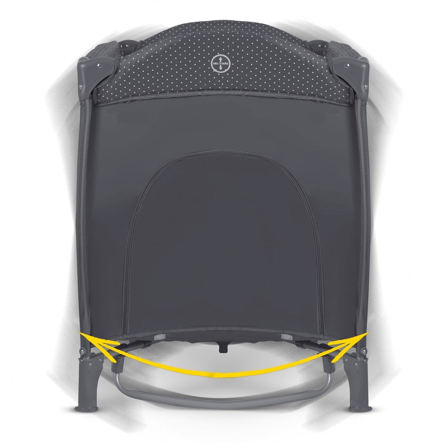 Travel bed for children 125 x 65 x 78 cm RK-242 anthracite
