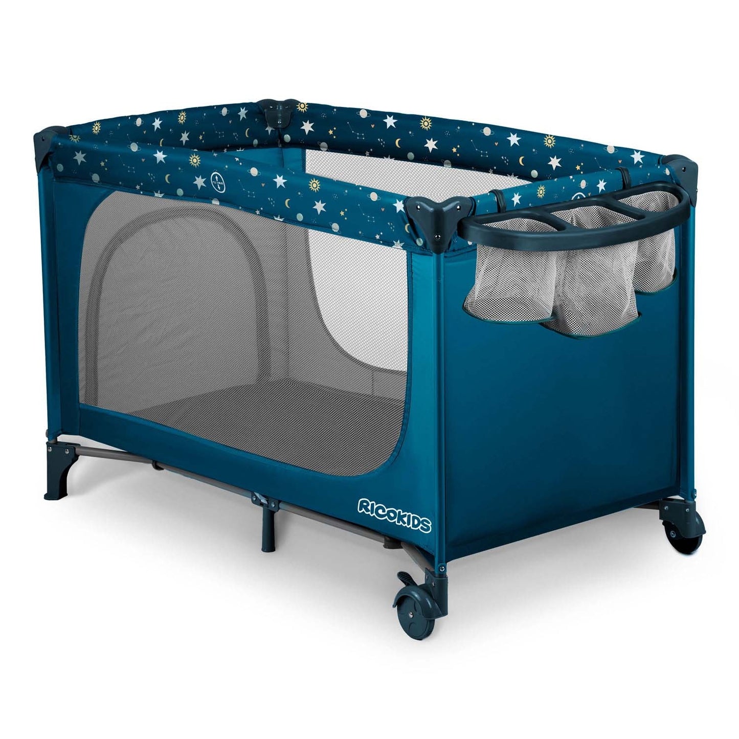 Travel cot 125 x 65 x 78 cm RK-240 navy blue