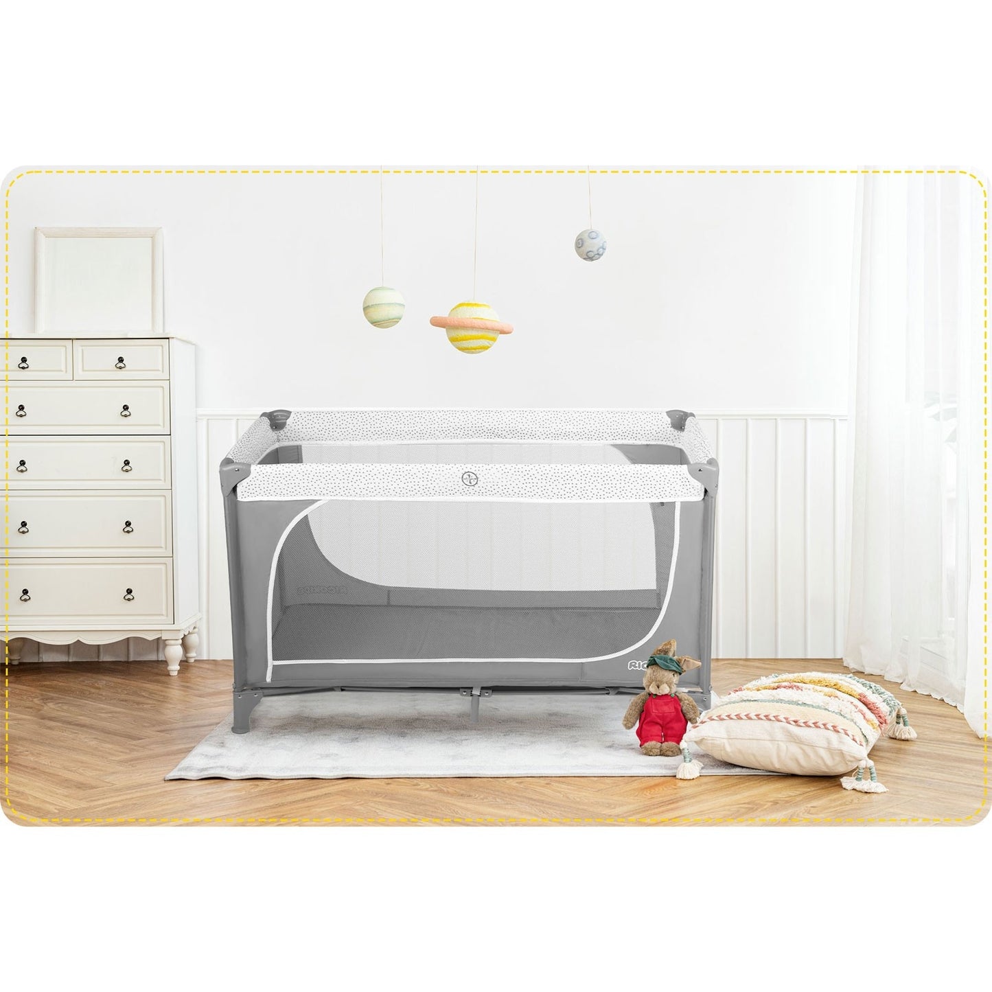 Travel cot 125x65x78 cm RK-241 Grey
