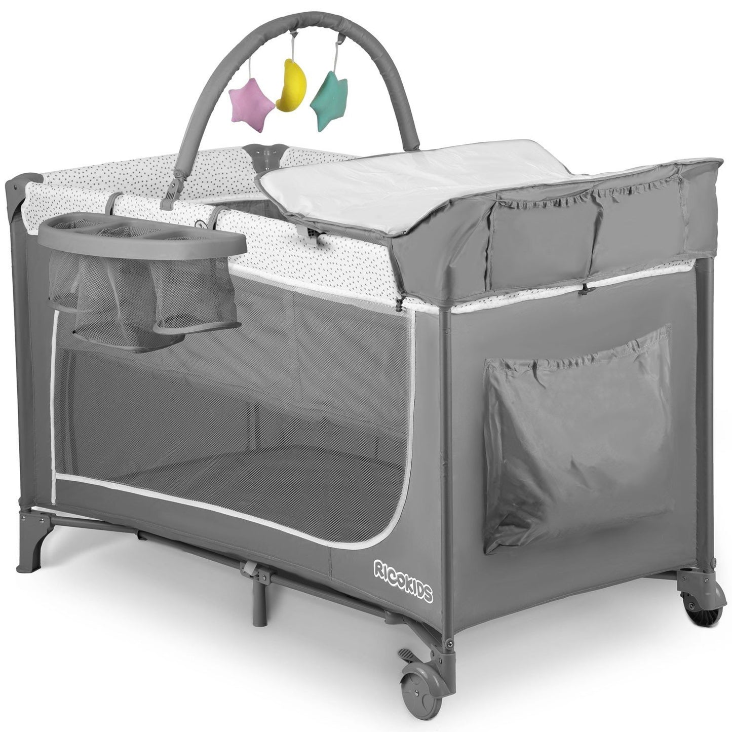 Travel cot 125x65x78 cm RK-241 Grey