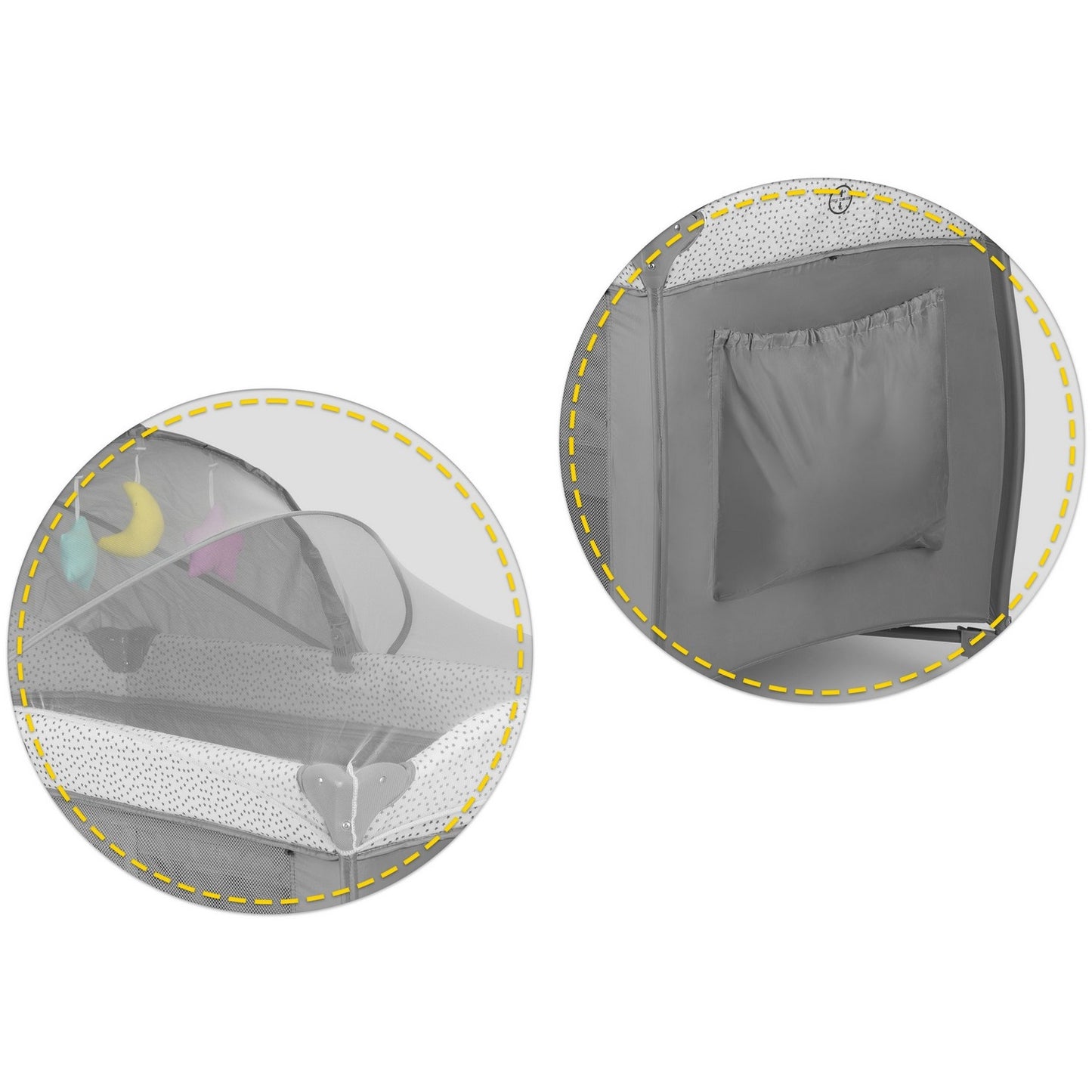 Travel cot 125x65x78 cm RK-242 Grey
