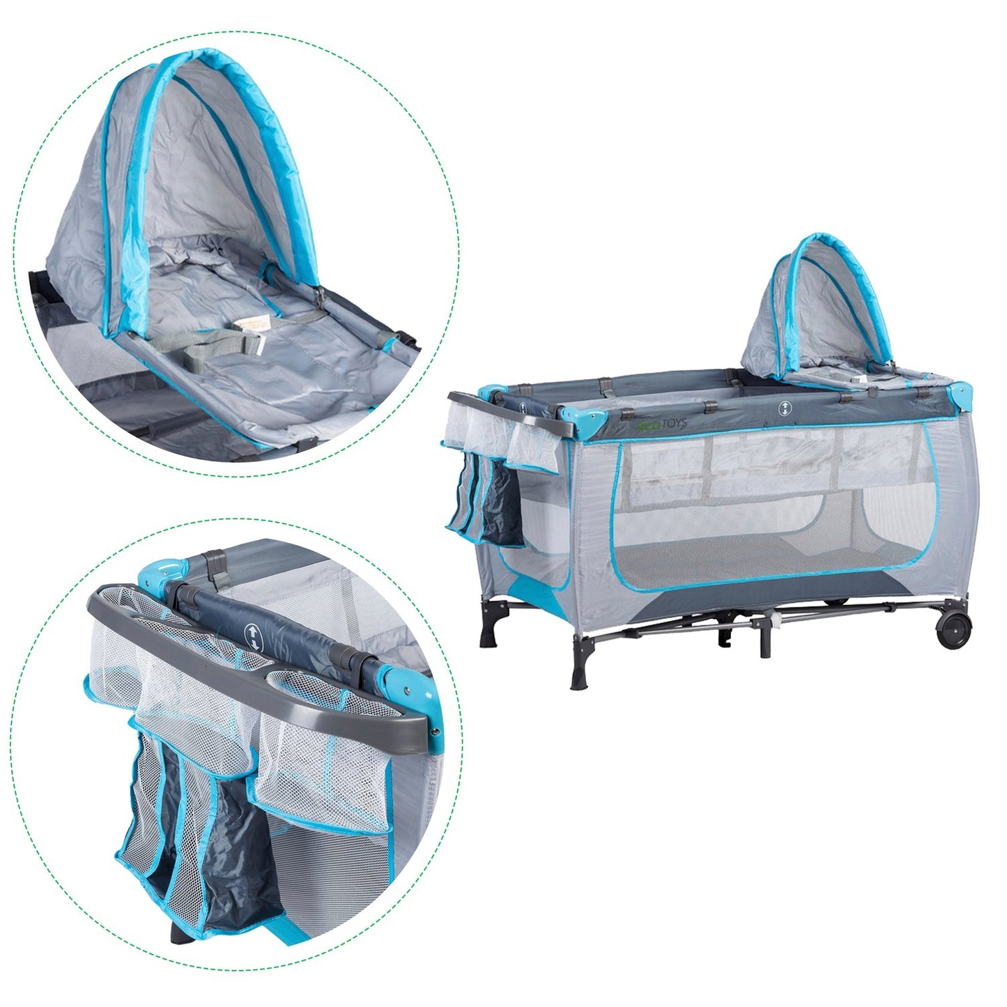 Travel cot changing table Ecotoys