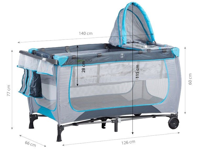 Travel cot changing table Ecotoys