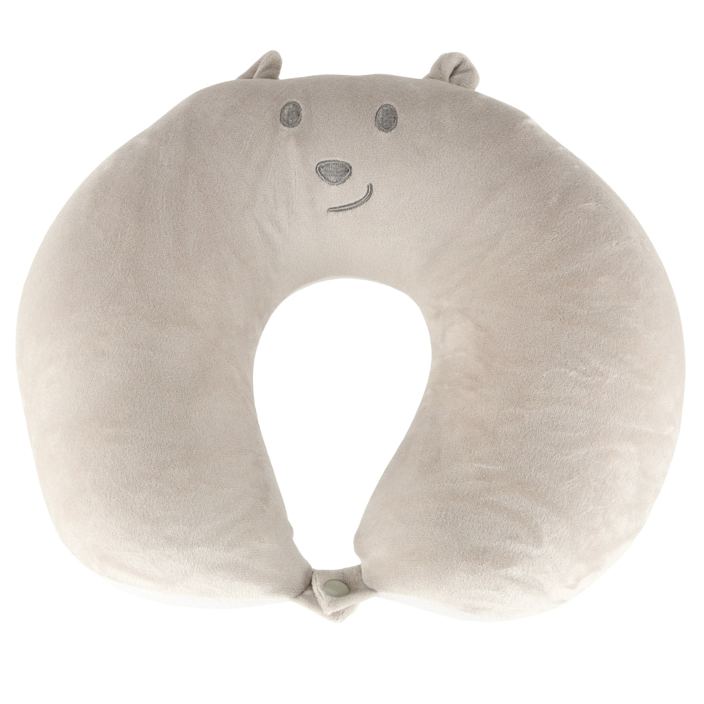 Travel cushion 2in1 neck croissant teddy bear mascot
