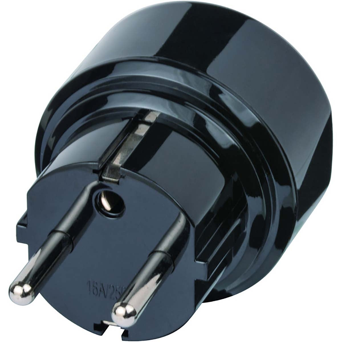 Travel plug / travel adapter (travel plug adapter for: Euro plug and Italy plug) black
