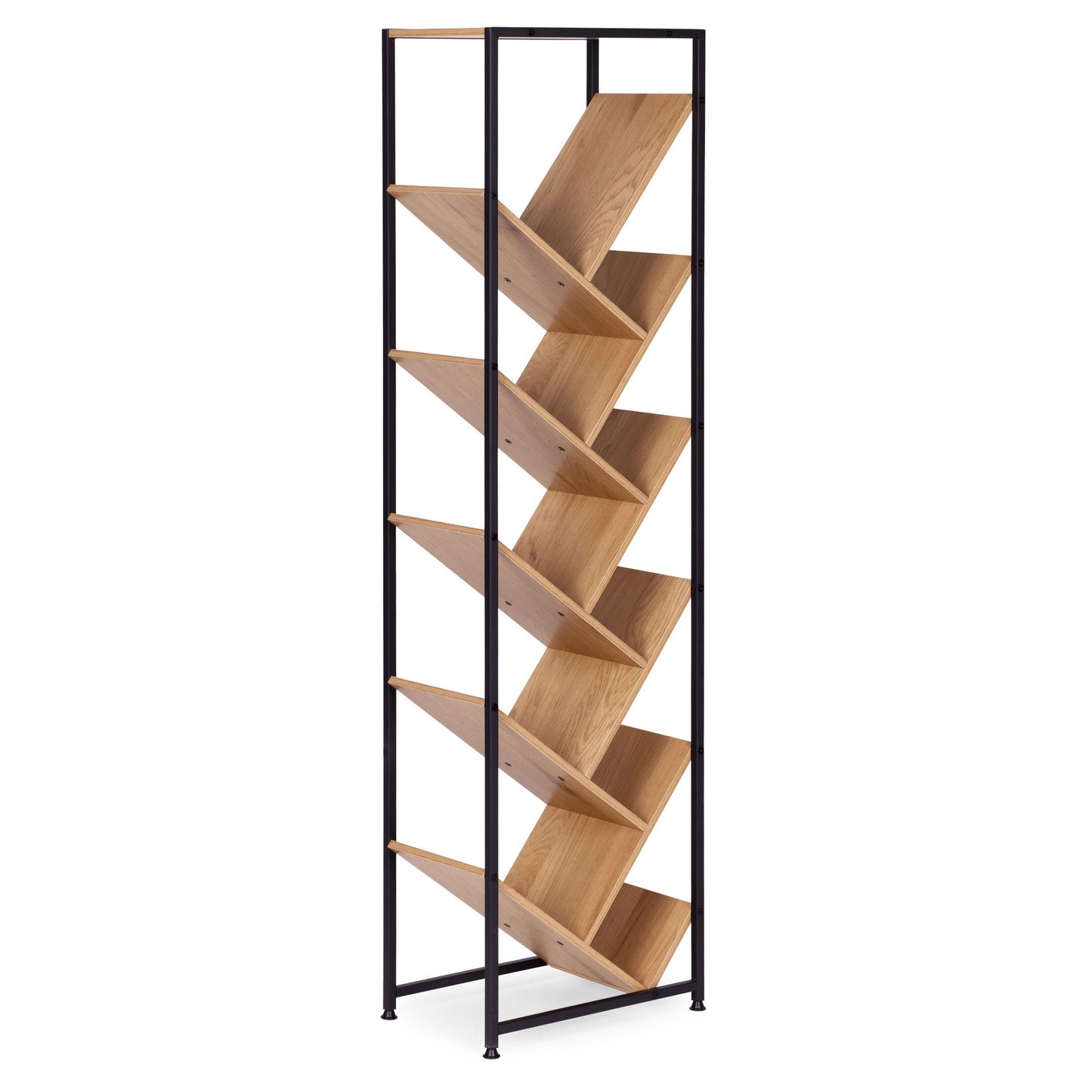 Tree-Shaped Bookcase, 10 Shelves, Light Oak MDF