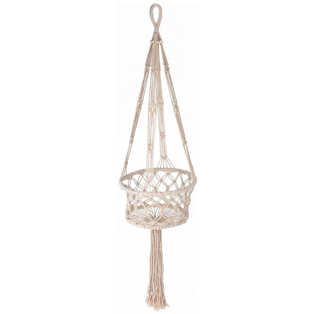 Trendy Hanging Flower Pot in String - Boho Style