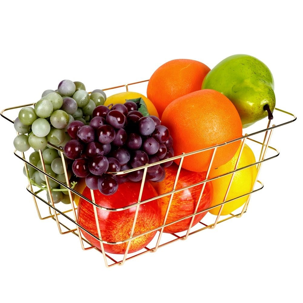 Trendy gold fruit baskets for fruit, vegetables and accessories