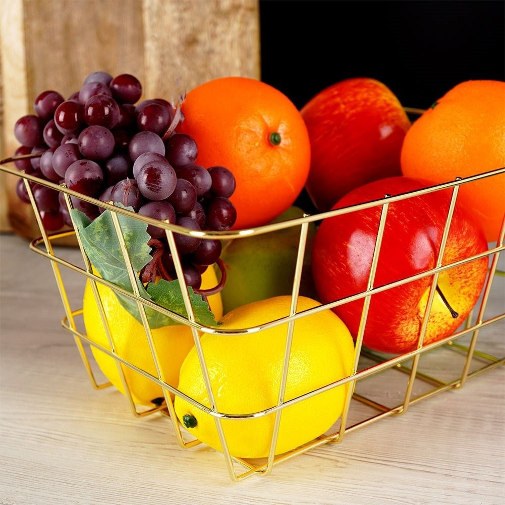 Trendy gold fruit baskets for fruit, vegetables and accessories