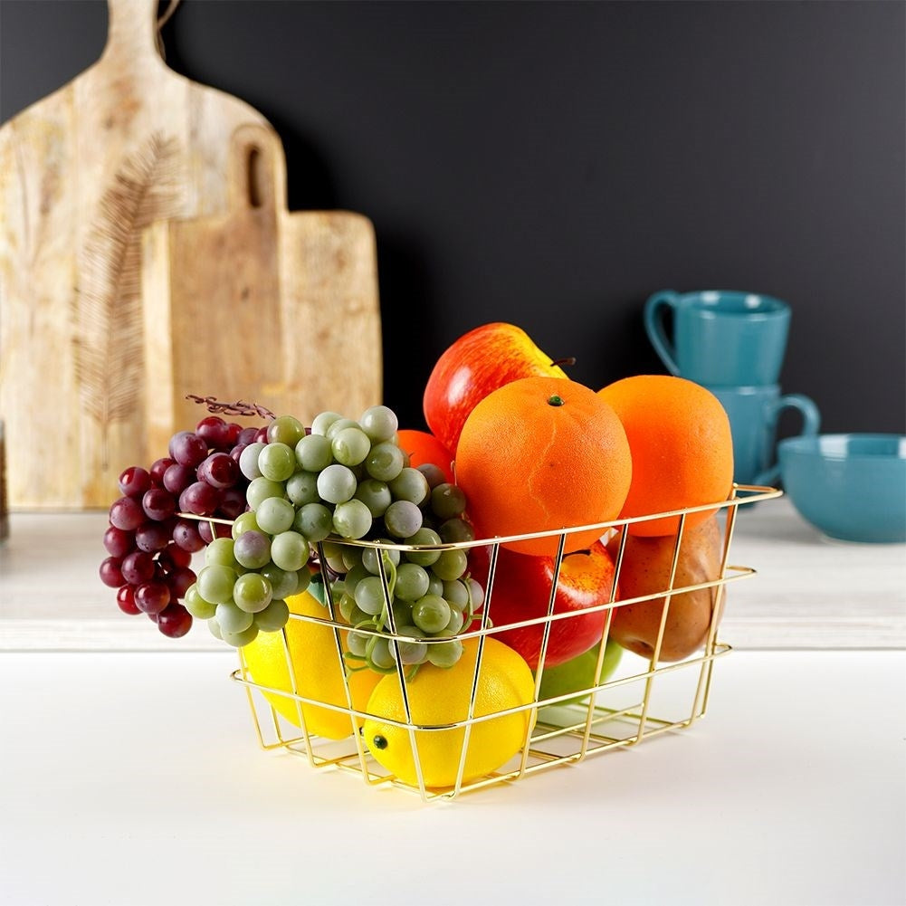 Trendy gold fruit baskets for fruit, vegetables and accessories