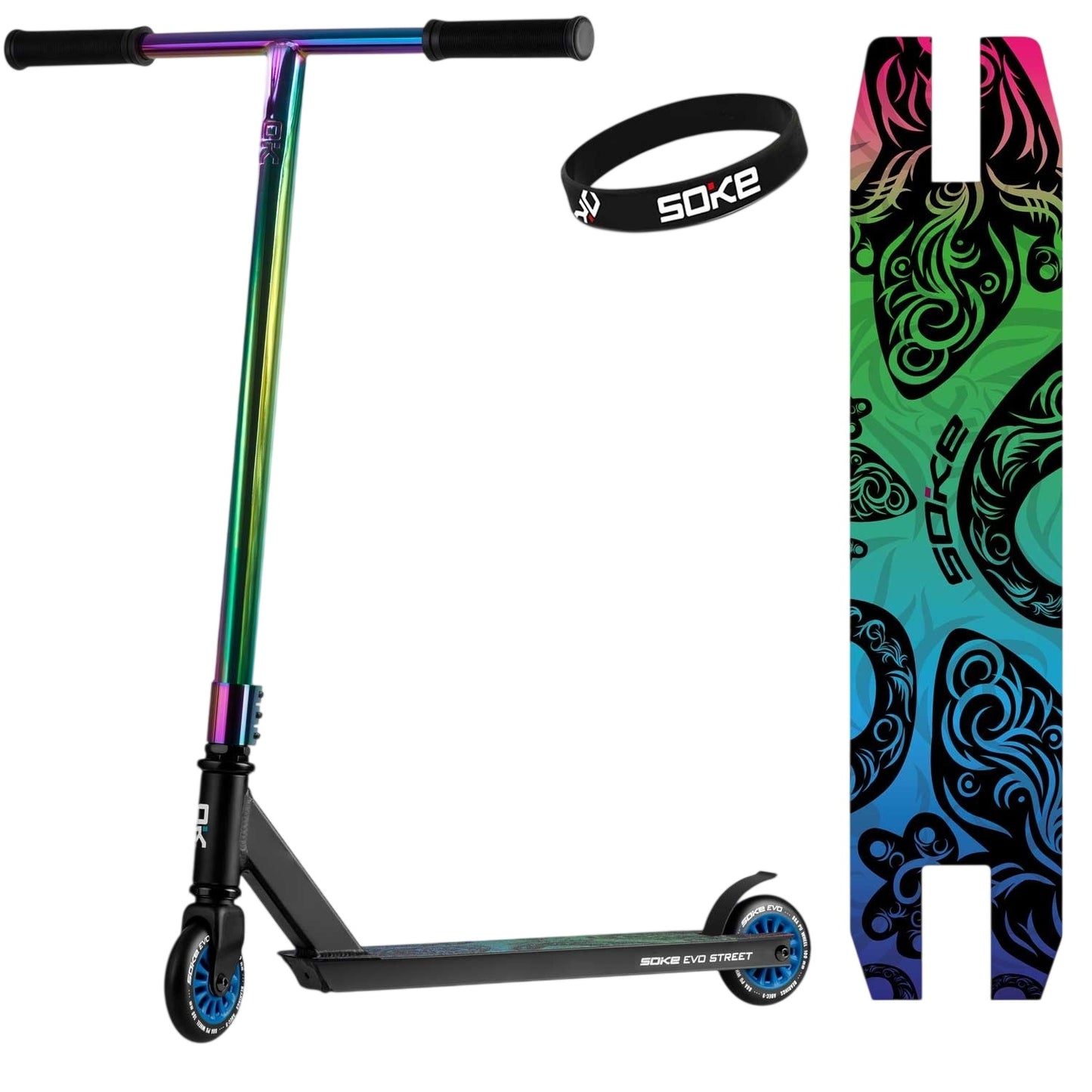 Trick Scooter SOKE EVO Street Black Rainbow