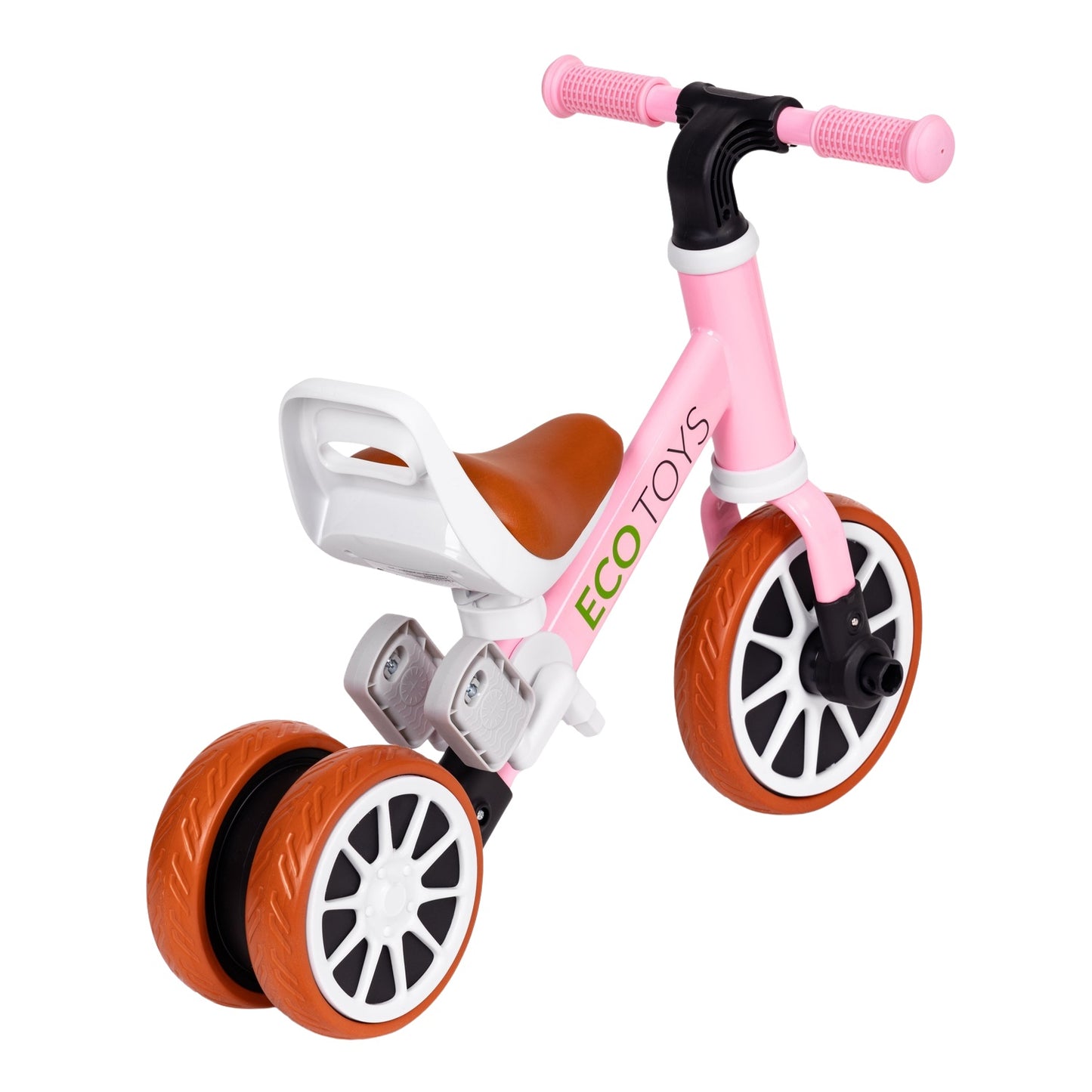Tricycle balance bike with pedals 2in1 pink ECOTOYS