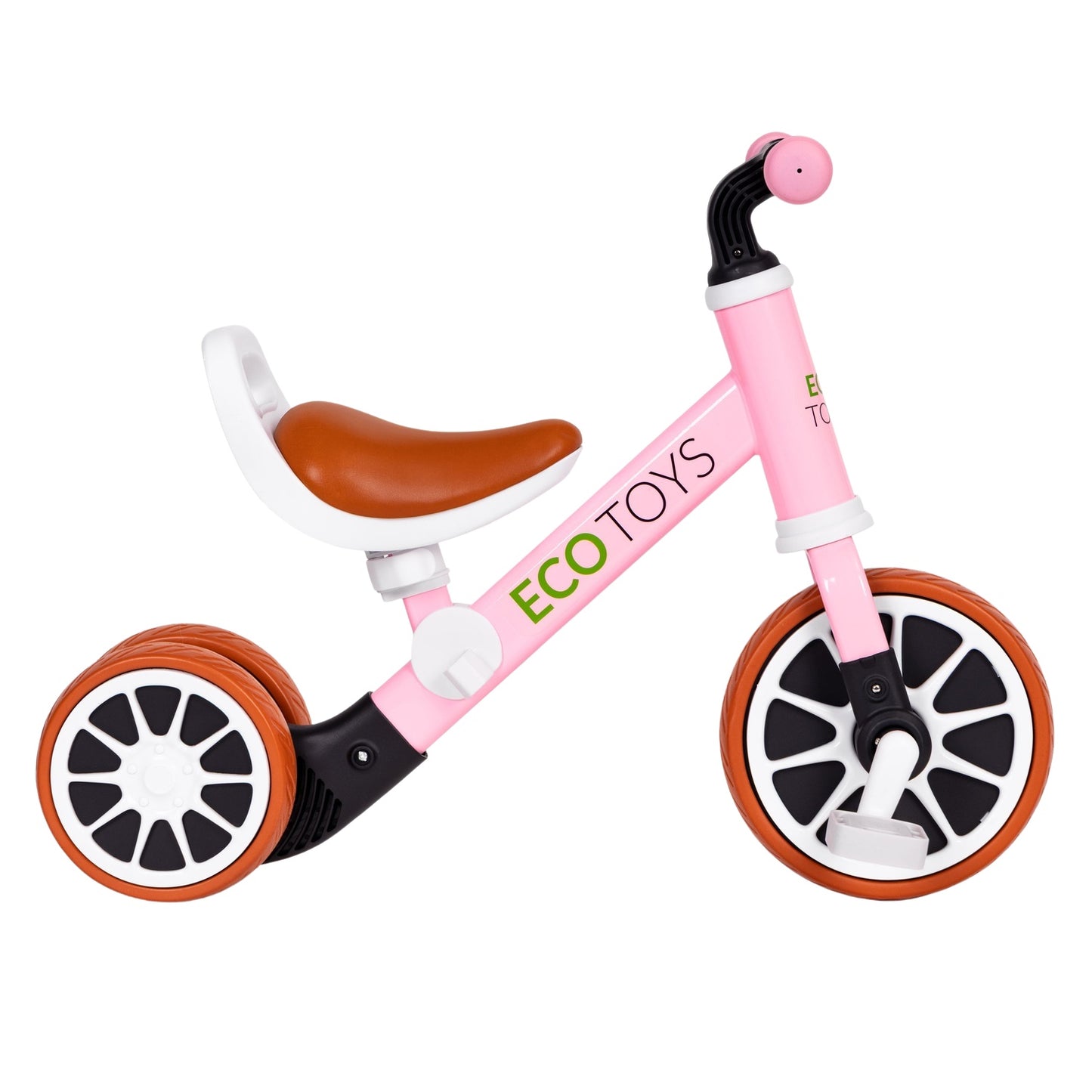 Tricycle balance bike with pedals 2in1 pink ECOTOYS