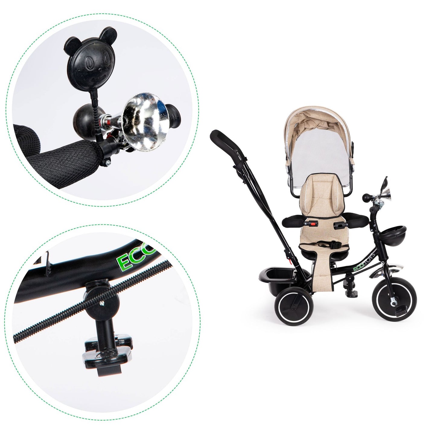 Tricycle swivel seat Beige