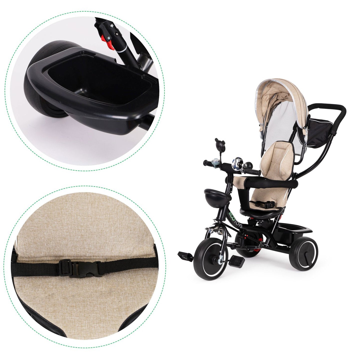 Tricycle swivel seat Beige